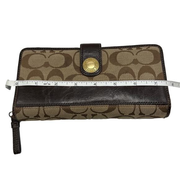 y2k COACH Legacy Brown Signature Canvas Wallet - Picture 8 of 9